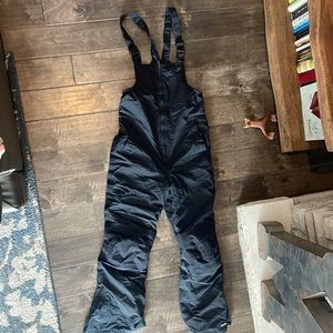 Black Lands End Insulated Snow Bibs